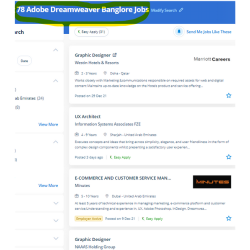 Adobe Dreamweaver internship jobs in Baltimore