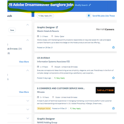 Adobe Dreamweaver internship jobs in New Orleans