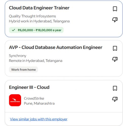AI for Cloud Computing internship jobs in San Francisco