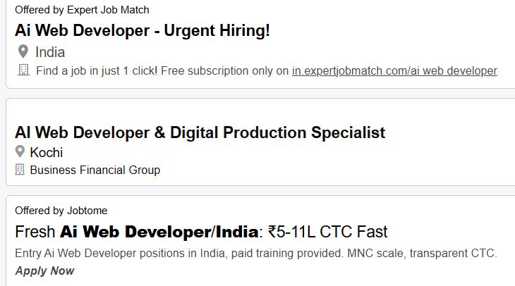AI-Powered Web Development internship jobs in San Francisco