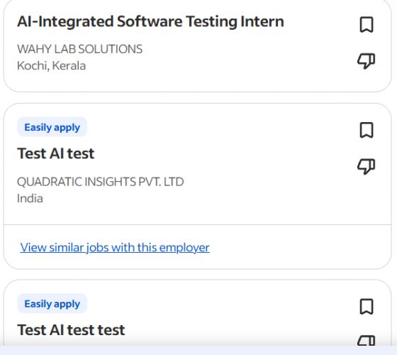 AI Testing & Automation internship jobs in Baltimore