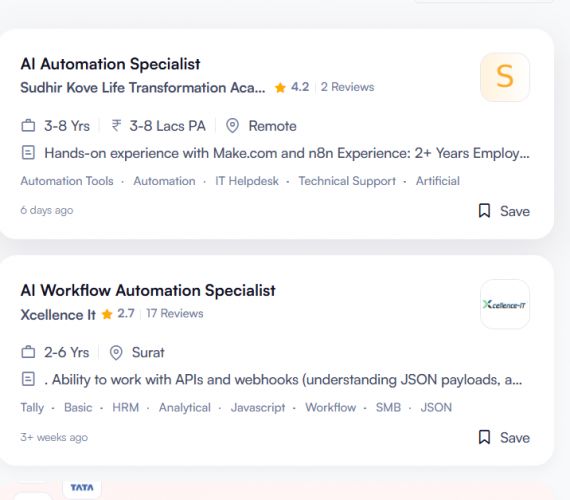 AI WhatsApp Automation internship jobs in Dallas
