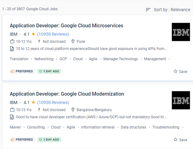 Google Cloud Platform internship jobs in Chicago