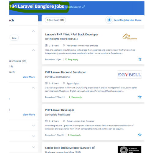 Laravel internship jobs in San Francisco